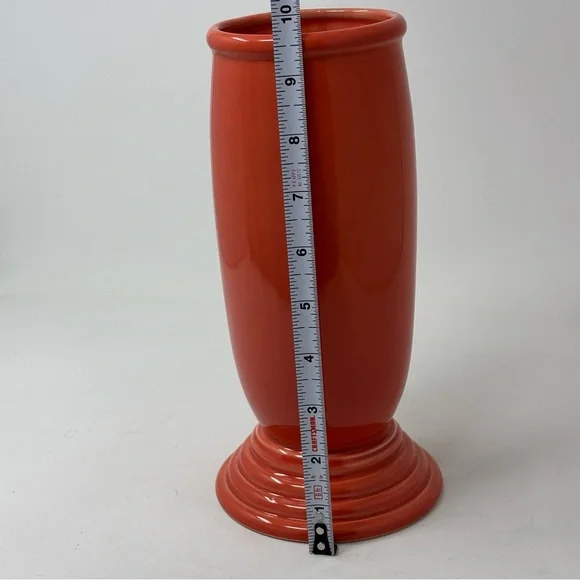 Fiestaware Homer Laughlin Persimmon Orange Flower Bud Vase Retired - Picture 4 of 5